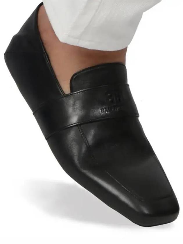 Luxury Balenciaga  City Square Toe Loafers Black