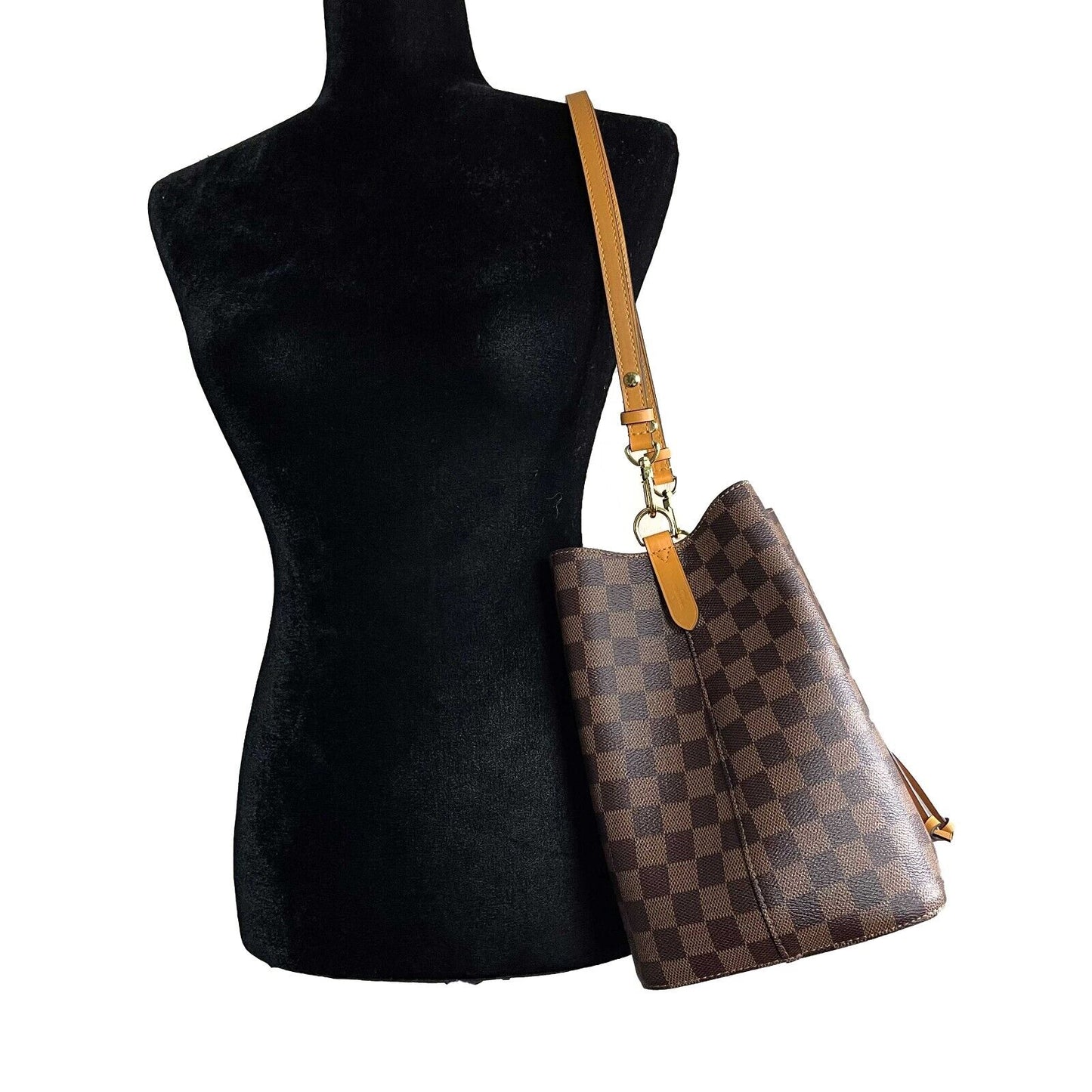 LOUIS VUITTON New w/o Tags Damier ebene NeoNoe Safran Brown Crossbody Handbag