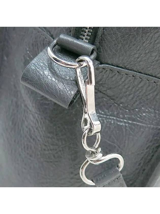 Luxury Balenciaga  513990 Gray color leather small bazaar shopper tote bag shoulder strap