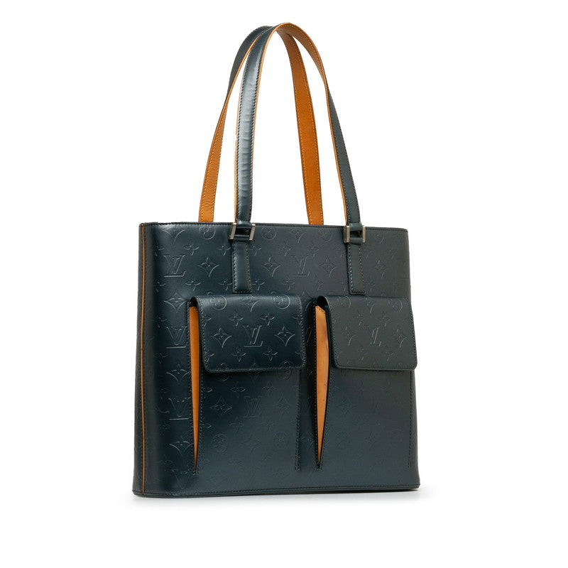 Louis Vuitton Monogram Mat M55105 Handbag Leather Blue