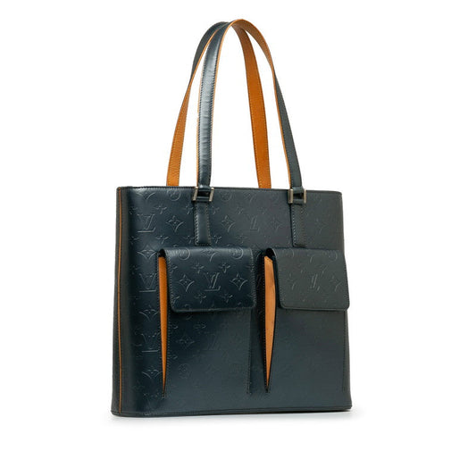 Louis Vuitton Monogram Mat M55105 Handbag Leather Blue