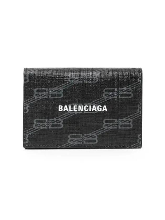 Luxury Balenciaga  BB Monogram Card Wallet Black
