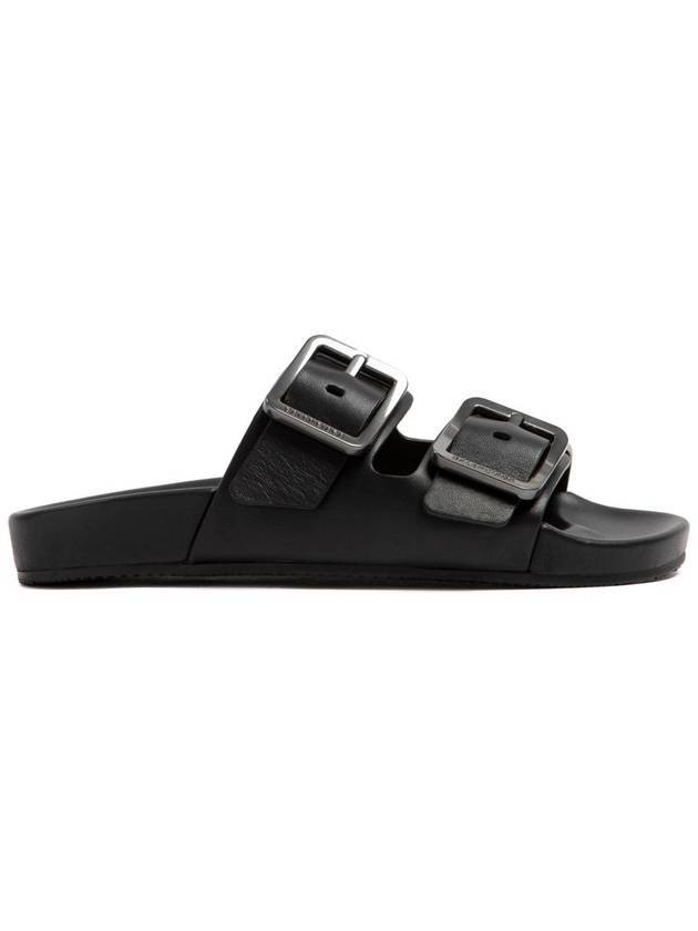 Luxury Balenciaga  Mallorca Strap Slippers Black