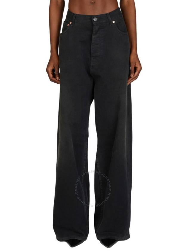 Luxury Balenciaga  Denim Straight Pants 767977TNW111672 SUNBLEACHED BLACK