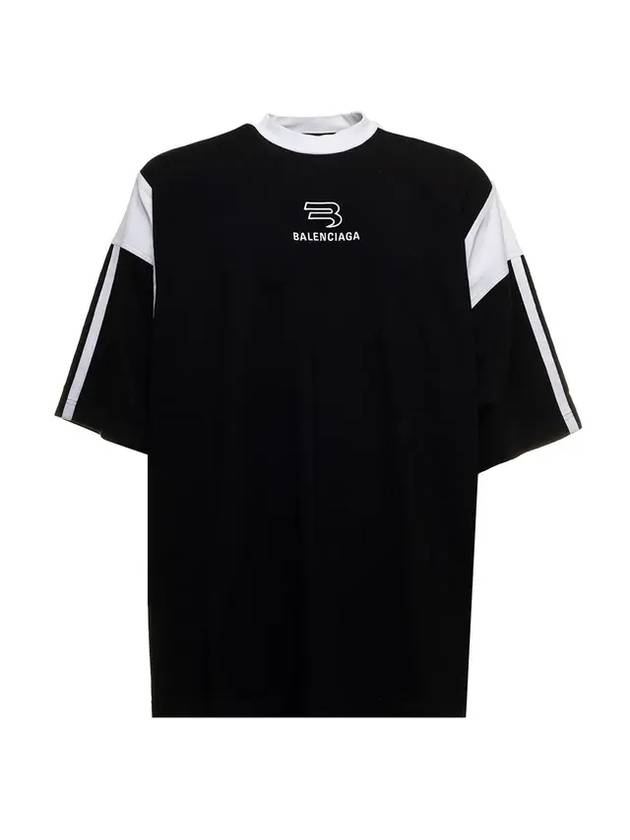 Luxury Balenciaga  Sporty B Boxy Fit Short Sleeve T-shirt Black