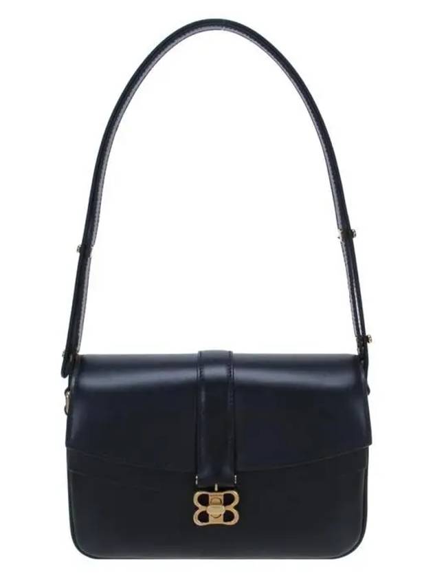 Luxury Balenciaga  WoMen's BB Buckle Flap Shoulder Bag Black