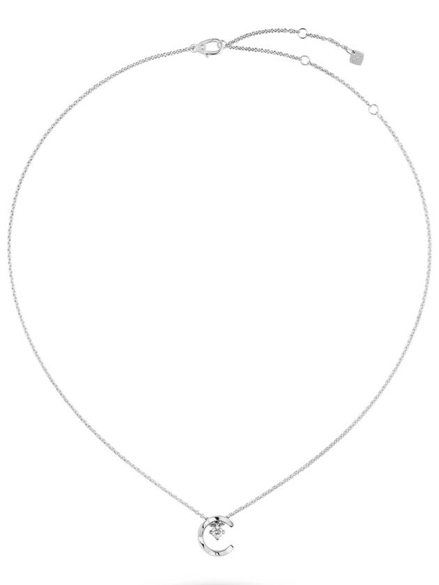 Coco Crush Diamond Pendant Necklace Silver Chanel
