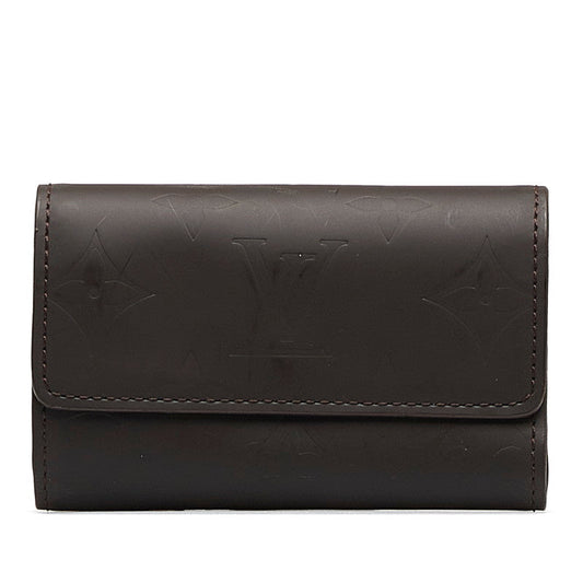 Louis Vuitton Monogram Glass Multicle 6 Keycase M66430 Brown Leather  Louis Vuitton
