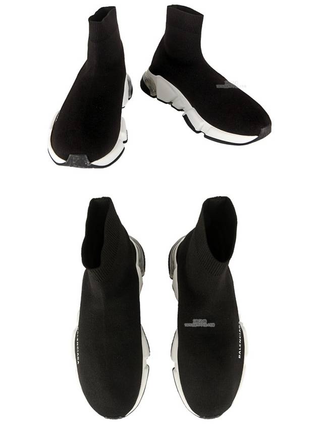 Luxury Balenciaga  Speedrunner Clear Sole High Top Sneakers Black