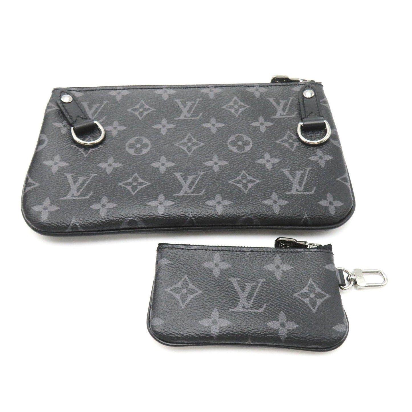 Louis Vuitton Trio Messengers Shoulder Bag PVC Coated Canvas Monogram Eclipse & Monogram Eclipse  Monogram Eclipse Black M69443