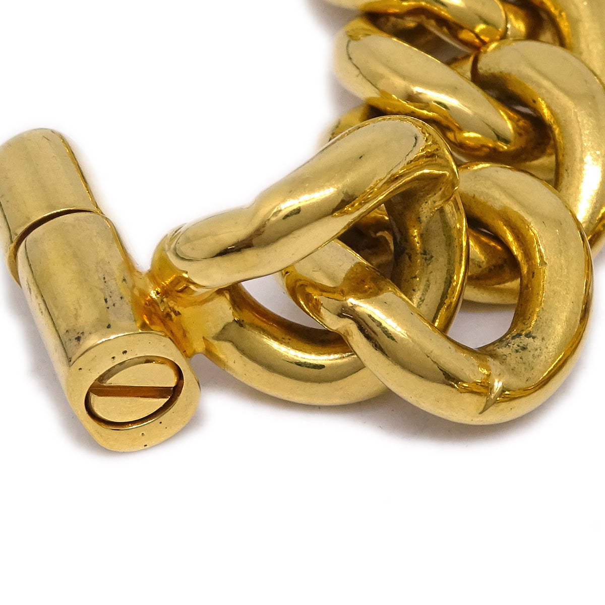 Chanel Turnlock Gold Chain Necklace 95A