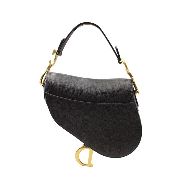 DIOR Black Leather Saddle Bag