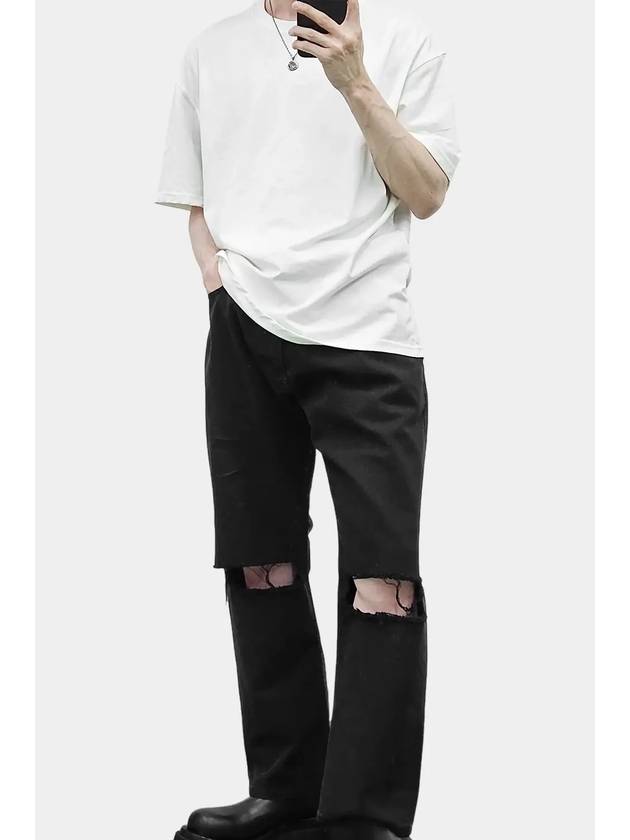 Luxury Balenciaga  Loose Fit Buckle Jeans Black