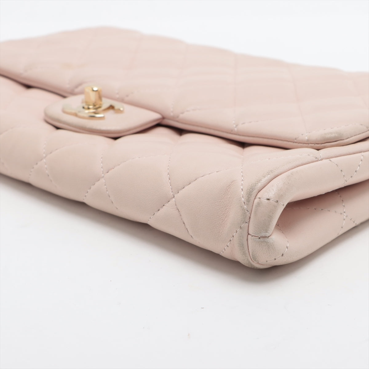 Chanel Mattress kin Chain Shoulder Bag Pink Gold  15th