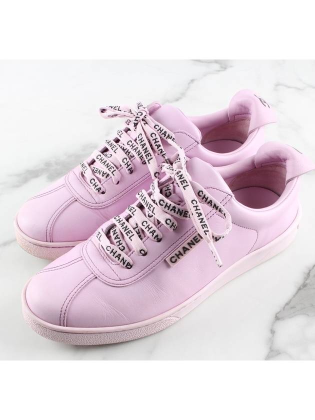 shoe lace pink Chanel