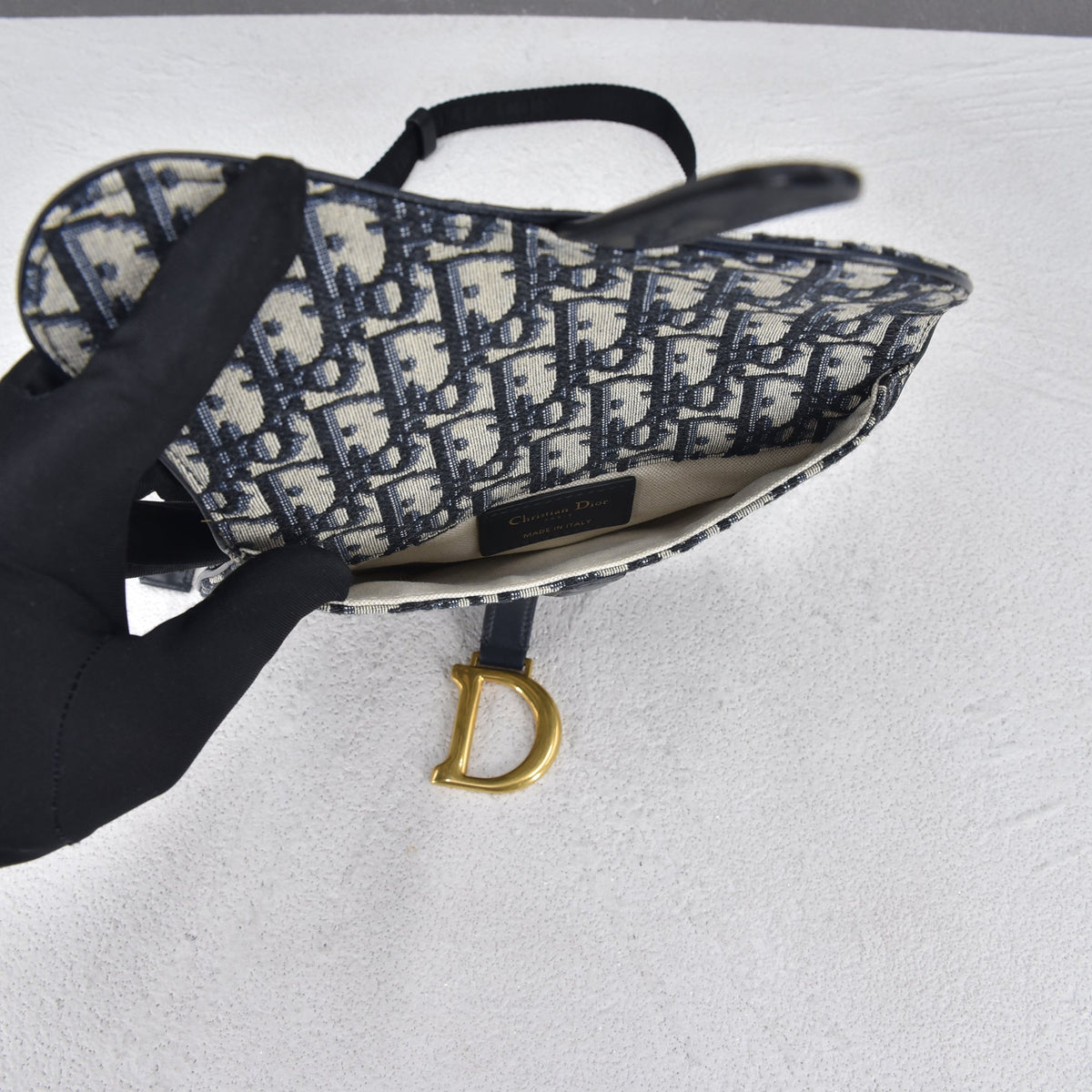 Oblique Canvas Saddle Belt Bag