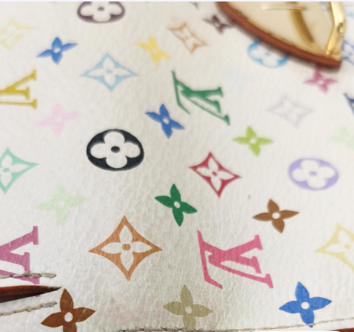 Preloved Louis Vuitton (LV) Beverly multicolor wallet white 23042478282791