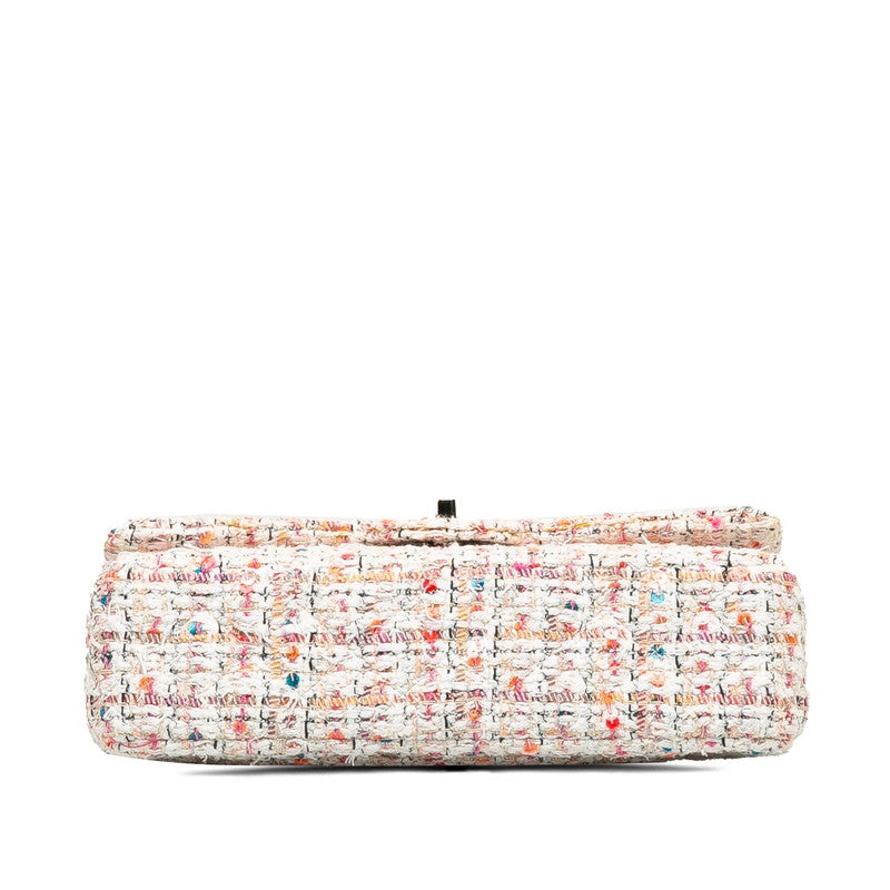 Chanel Coco  Chain Shoulder Bag White Multicolor Tweed  Chanel