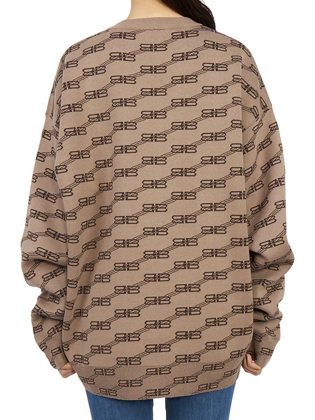 Luxury Balenciaga  BB Monogram Sweatshirt Brown