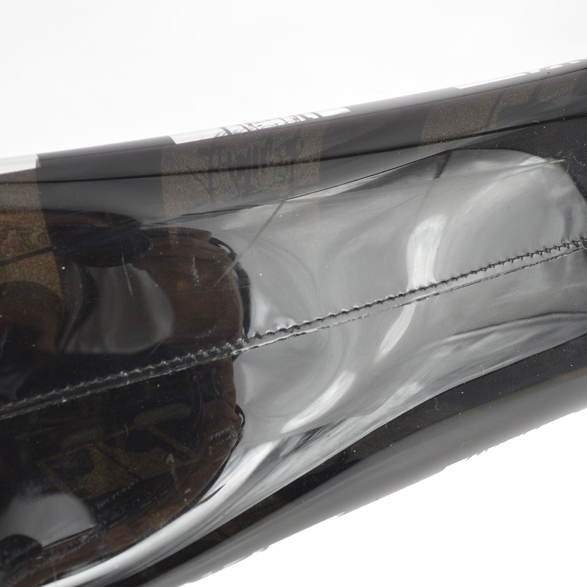 Chanel Black Vinyl Windows Line Tote Handbag