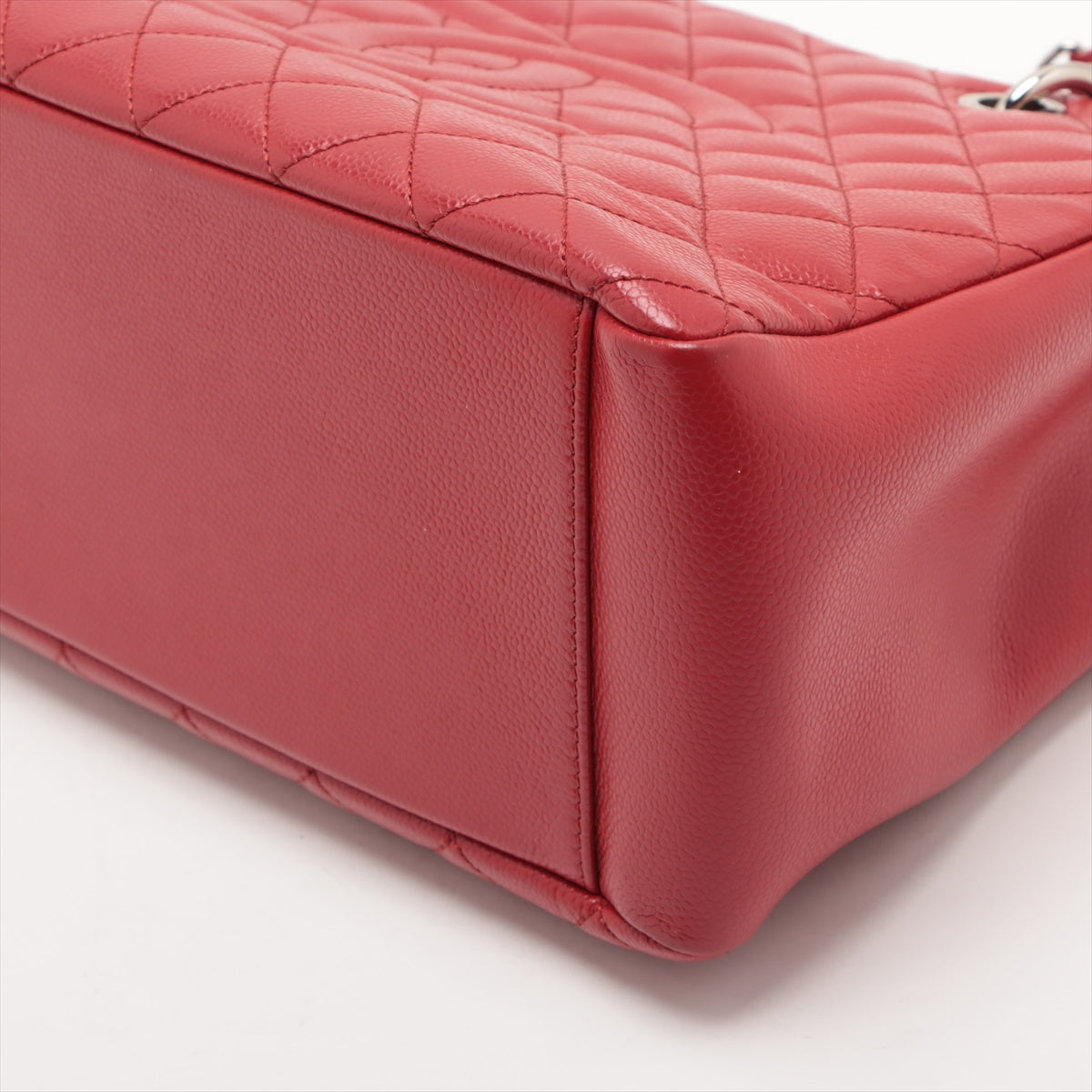 Chanel GST Caviar S Tote Top Bag Red Silver Gold  17th