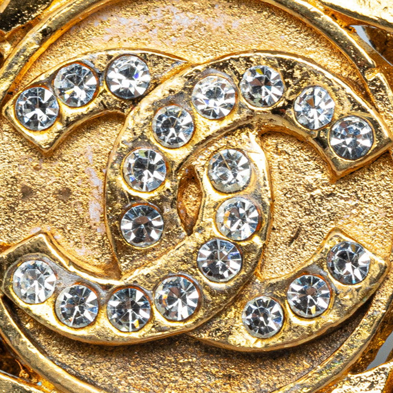 Chanel Vintage Coco Earring G  Line Stone  Chanel