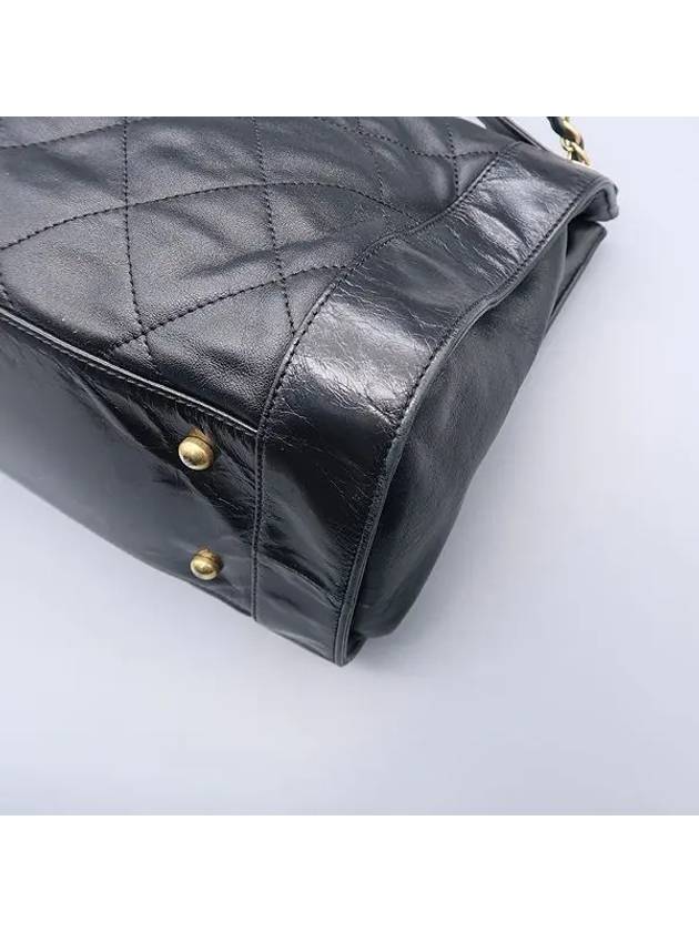 Black Matrasse Gold Chain Tote Bag Shoulder Strap 2WAY Chanel