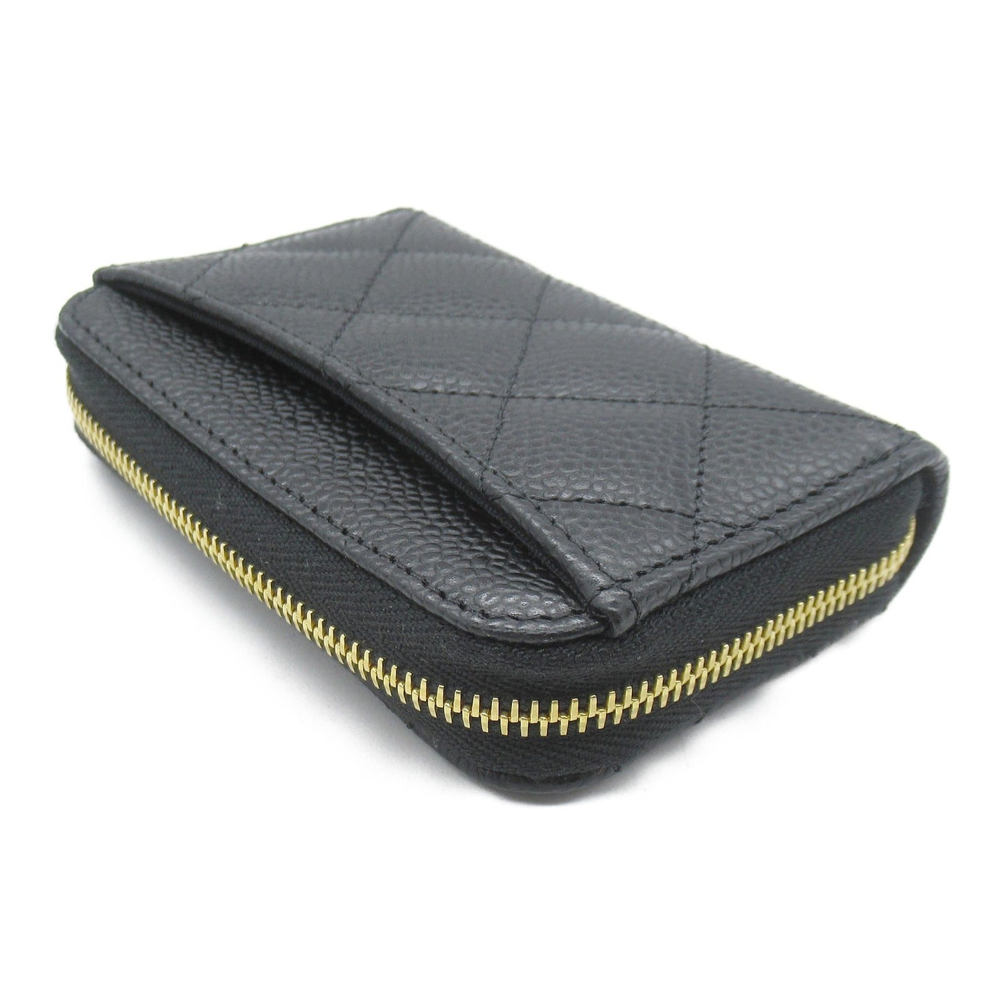 Chanel Coincase Coincase Wallet Caviar S  Black AP0216