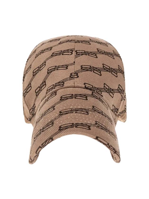 Luxury Balenciaga  BB Monogram Cotton Drill Ball Cap Beige