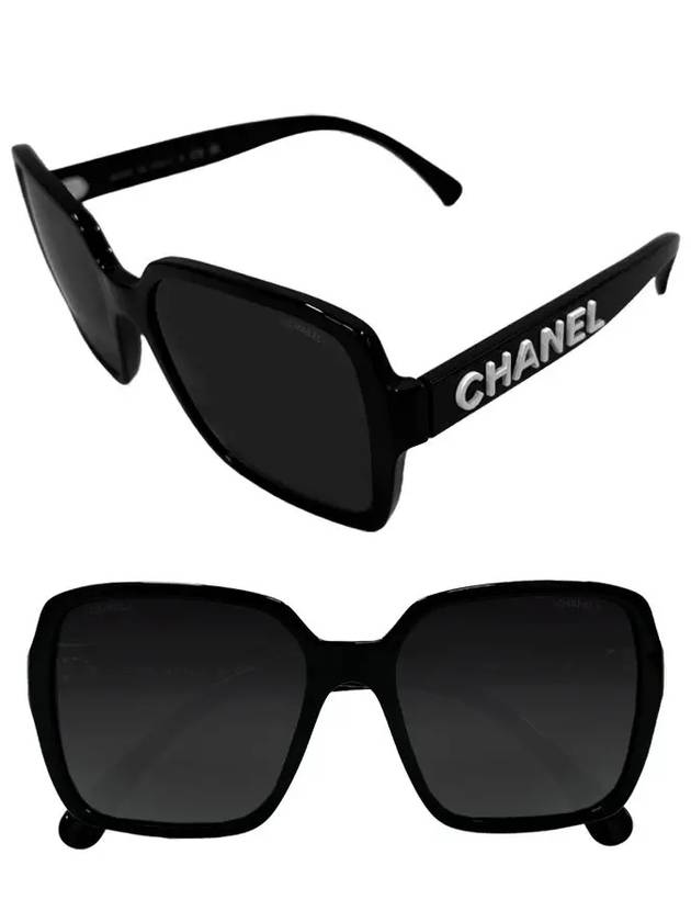 Eyewear Logo Square Sunglasses Black Chanel