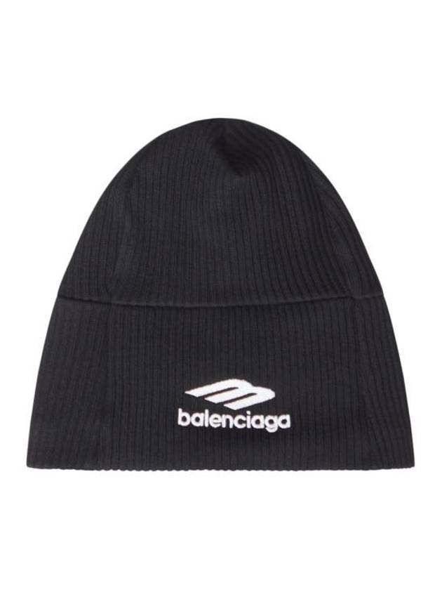 Luxury Balenciaga  Logo Beanie Black