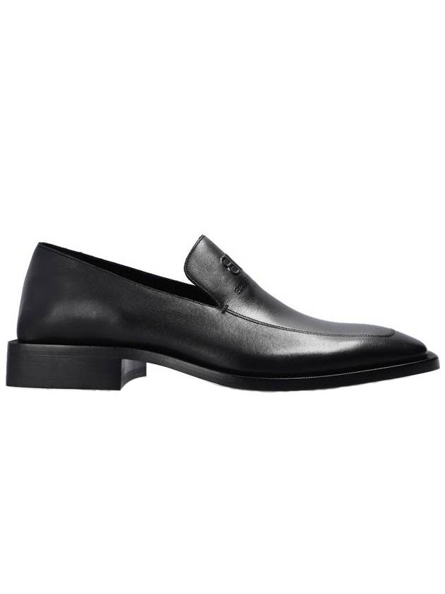 Luxury Balenciaga  BB Logo Square Toe Loafers Black