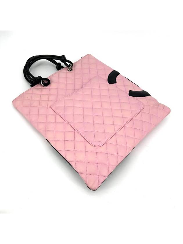 Pink Cambon Tote Bag Keyring Chanel