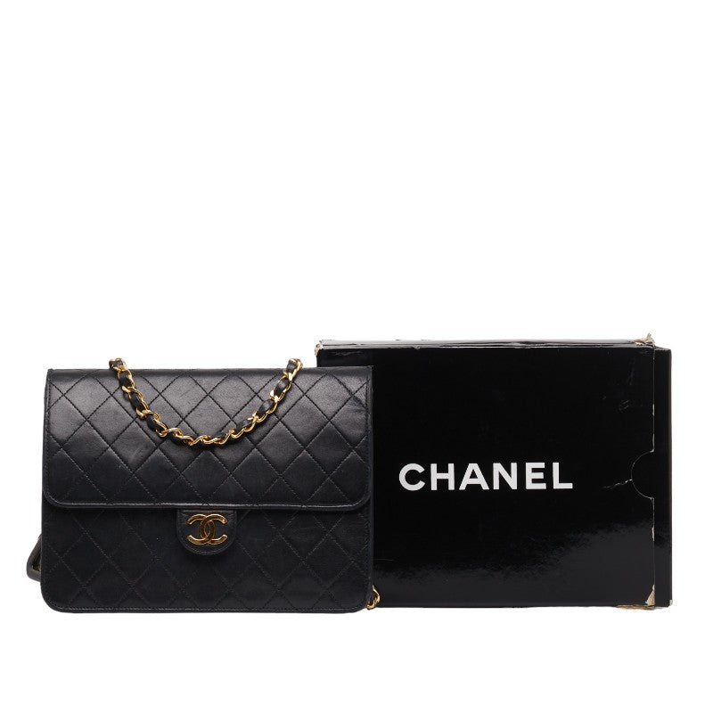 Chanel Matrases Coco Pushlock Chain Shoulder Bag Black  S  Chanel