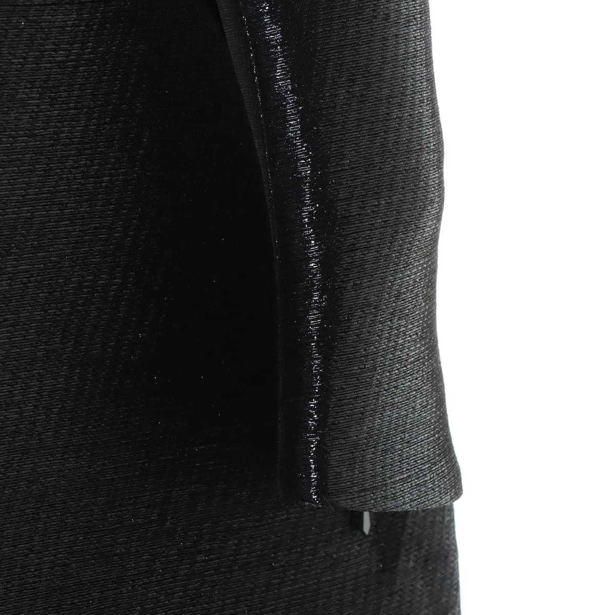 Chanel Coco 10AW Cotton x Nylon Coat 38  Black Zip Up P38667 Runw Lock 15AW