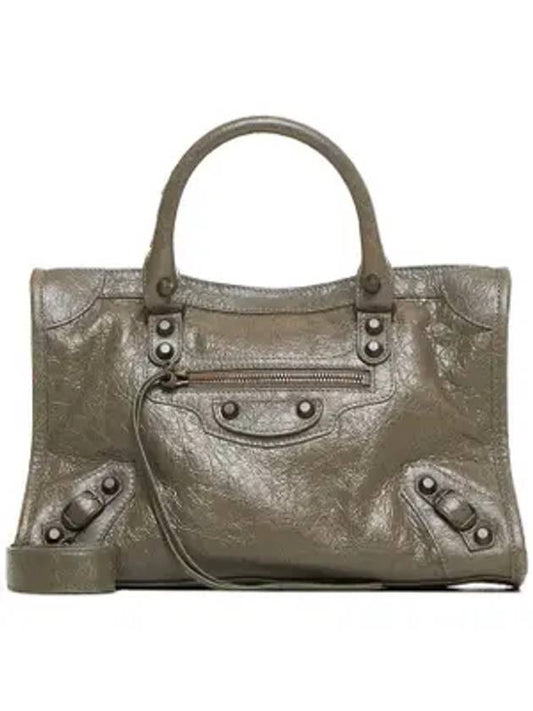 Luxury Balenciaga  Le City Small Tote Bag Army Green