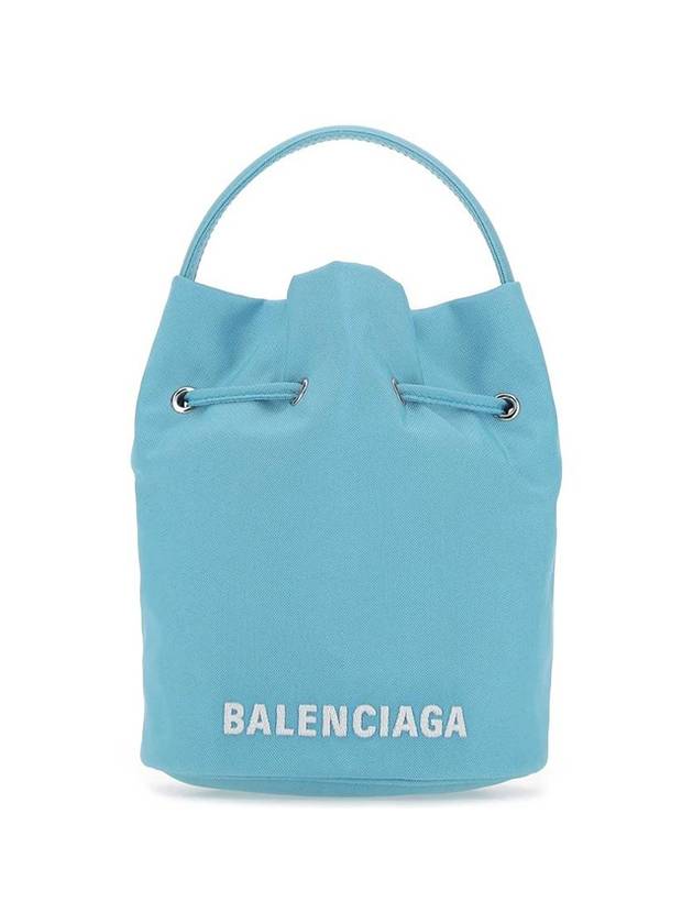 Luxury Balenciaga  Wheel Drawstring XS Bucket Bag Sky Blue
