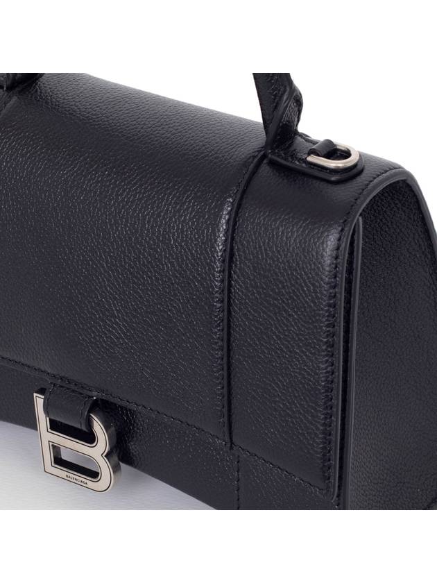 Luxury Balenciaga  Hourgrass Small Grained Calfskin Cross Bag Black