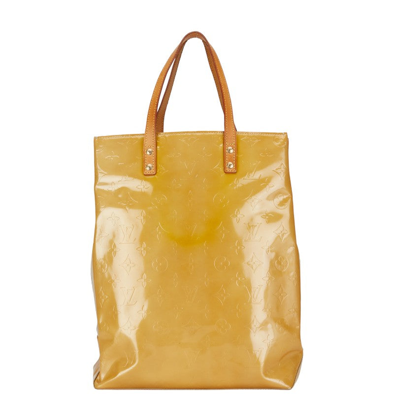 Louis Vuitton Monogram Vernis Reed MM Handbag M91141 Beige Patent Leather  Louis Vuitton