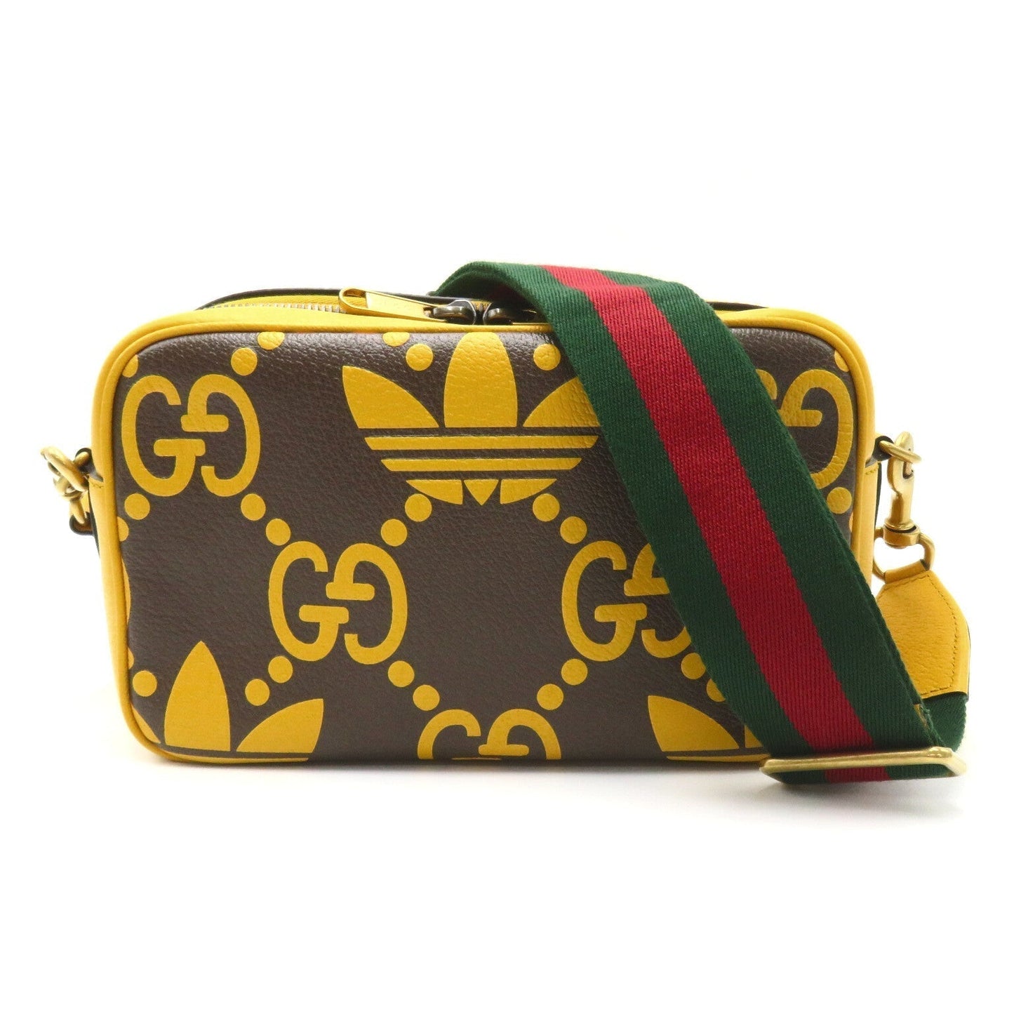 Gucci  adidas Shoulder Bag Shoulder Bag Leather Pig S Mens Brown / Yellow 702427