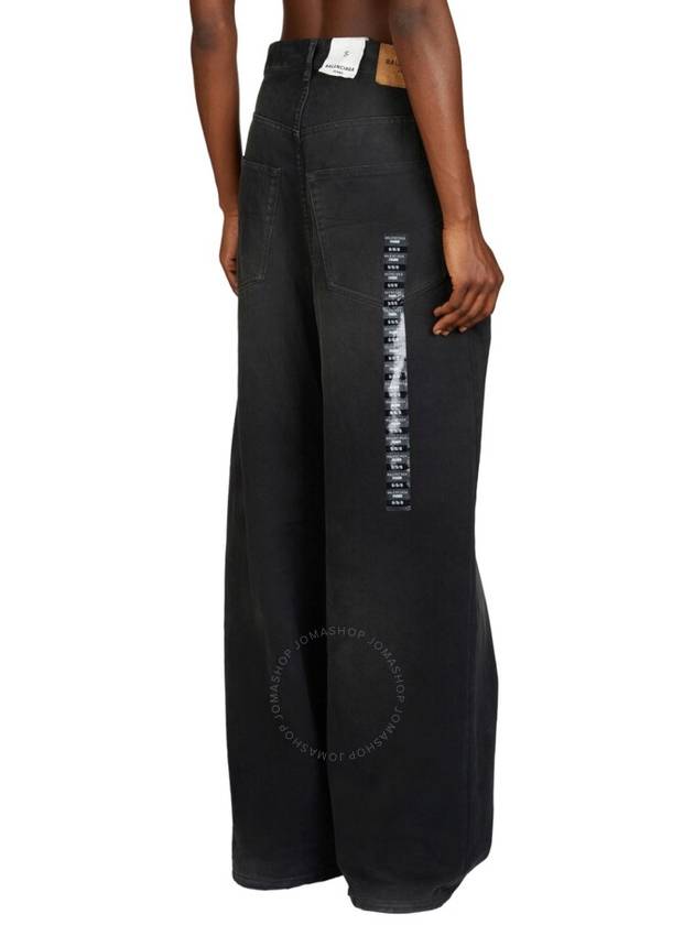 Luxury Balenciaga  Denim Straight Pants 767977TNW111672 SUNBLEACHED BLACK