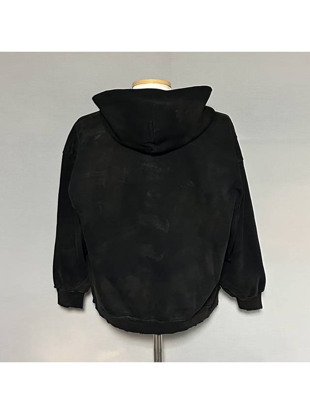 Luxury Balenciaga  Mud Distressed Hooded Zip Up 100