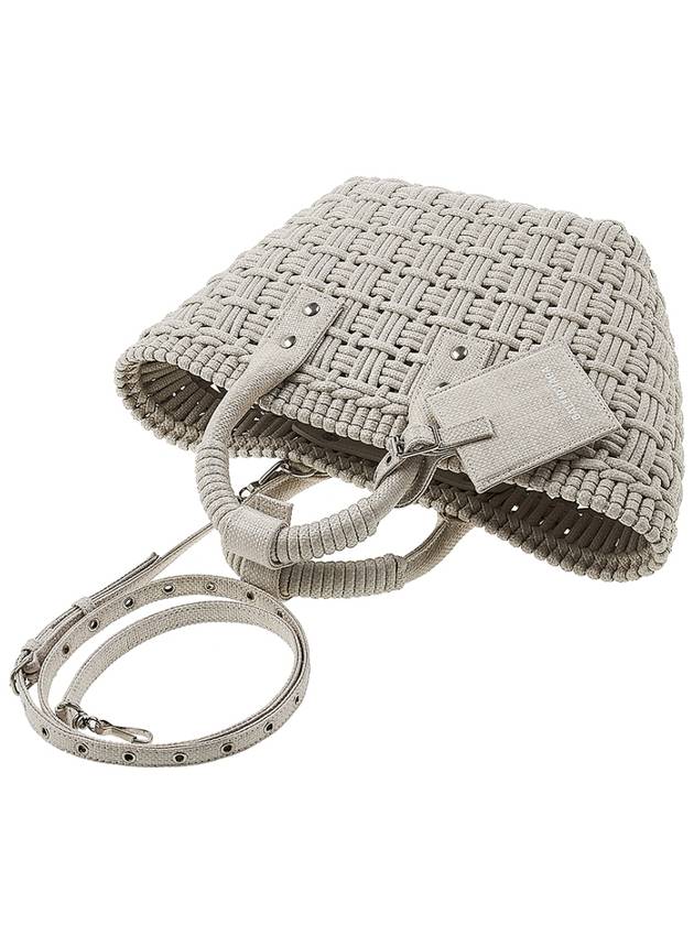 Luxury Balenciaga  Bistro XS Basket Tote Bag Abbey Stone