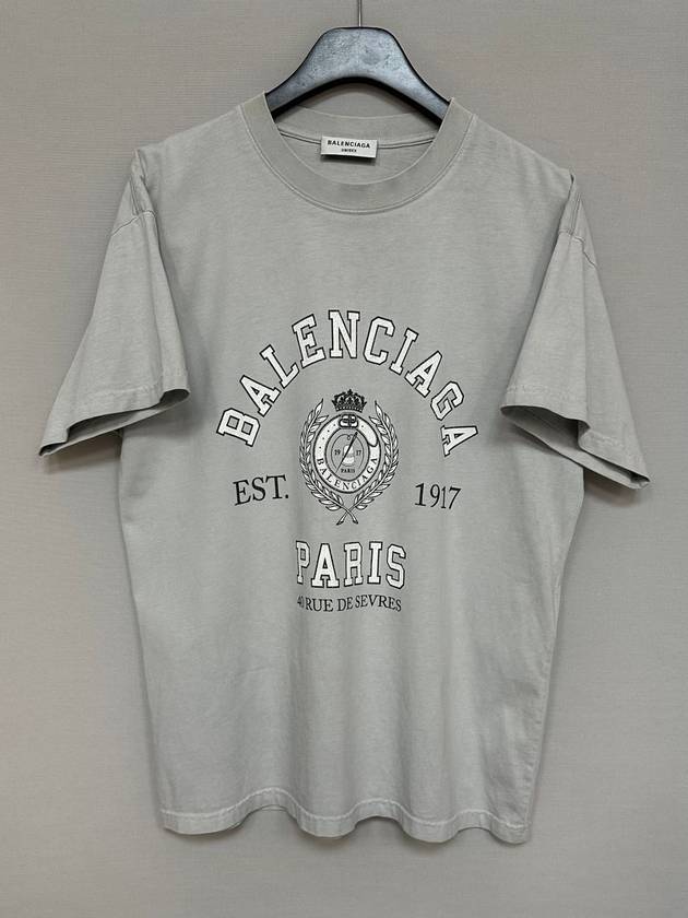 Luxury Balenciaga  College 1917 Short Sleeve T Shirt 100