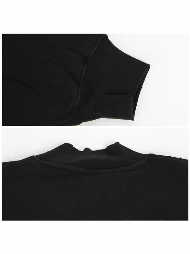 Luxury Balenciaga  WoMen's Free Embroidery Distressed Sweatshirt Black