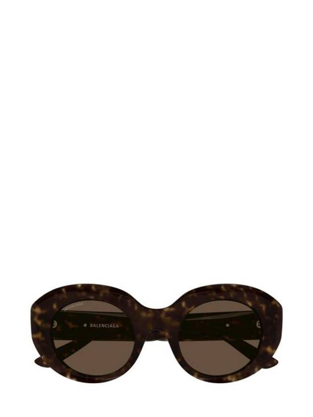 Luxury Balenciaga  Eyewear Oval Frame Sunglasses Havana