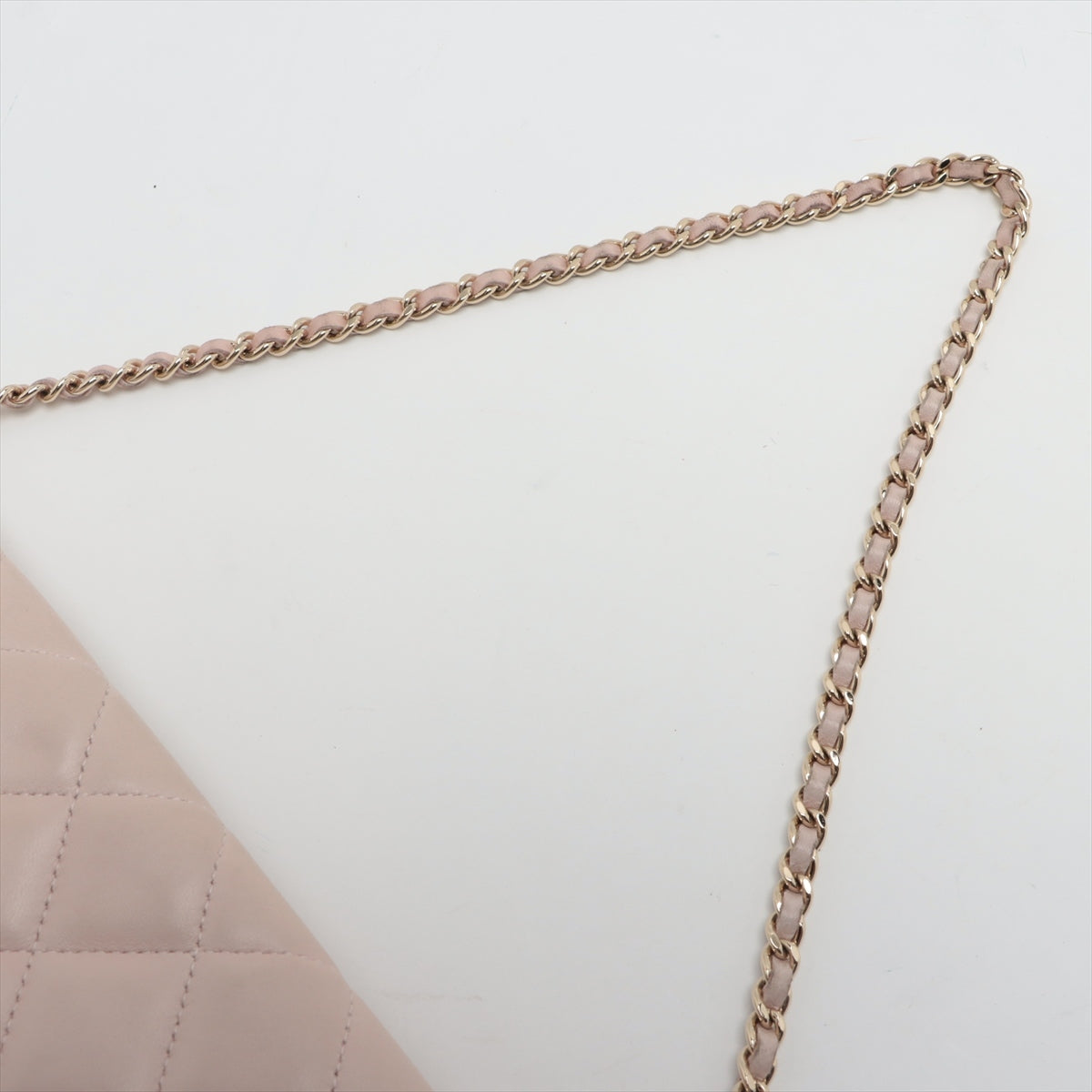 Chanel Mattress kin Chain Shoulder Bag Pink Gold  15th