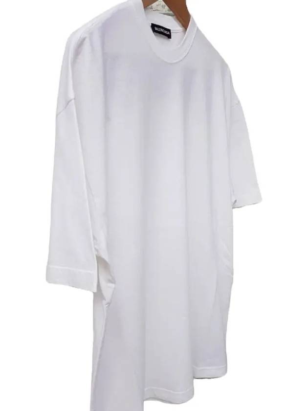 Luxury Balenciaga  Back Logo Short Sleeve T-Shirt White