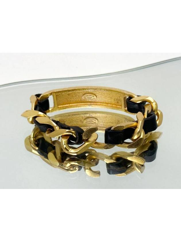 Initial Black Gold Chain Bracelet 4VCHA19600 Chanel