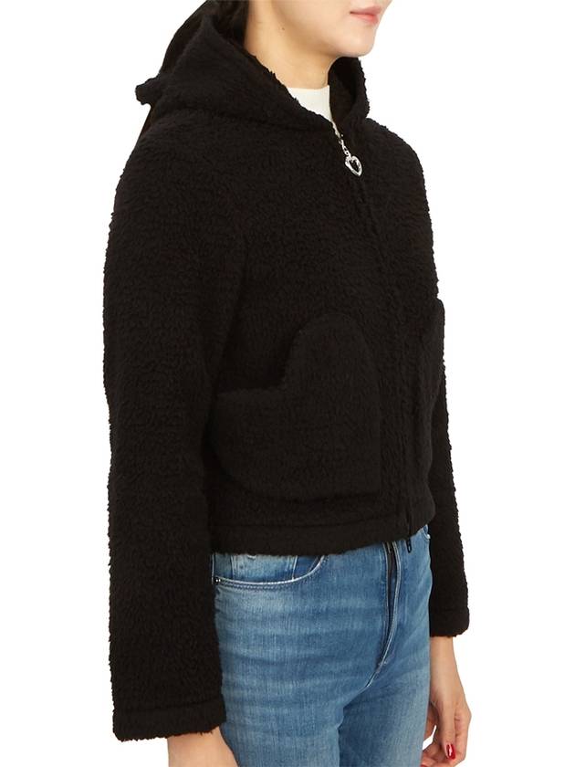 Luxury Balenciaga  Softwear Heart Zip-up Hoodie Black